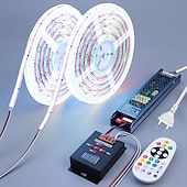 cheap Plug Strip Lights-24V WS2811 RGB IC COB LED Strip Lights 16.4ft (1 Roll ) 65.6ft (2 Rolls of 32.8ft) Chasing LED Light Strip with 338 Remote Controller Models and Power Supply for Bedroom Living Room Gaming Parties