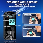 economico Sicurezza e protezione dell'auto-Etilometro digitale professionale portatile, tester di alcol ad alta precisione per uso personale, risultati accurati del tasso alcolemico con display LCD, 3 unità di misura %alcolemia g/l mg/l