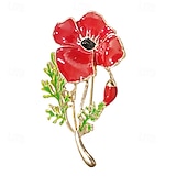  4ks brože k pamětnímu dni, smaltované brožové špendlíky s motivem máku, módní elegantní dámské klopové špendlíky na sako, kardigan, doplňky k obleku, vlastenecké dárkové šperky