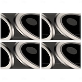 billige Placemats &amp; Coasters &amp; Trivets-retro svart-hvitt geometrisk bordløper, 100 % polyestervevd rektangulær borddekorasjon, minimalistisk abstrakt mønsterdesign, maskinvaskbar, varmebestandig