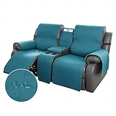 voordelige Fauteuilhoes-100% waterdichte hoes voor relaxbank, tweezitsbank, morsbestendig met middenconsole, antislip, gewatteerde bankbeschermer, bankhoes voor 2-zits relaxbank, meubelhoes voor thuis