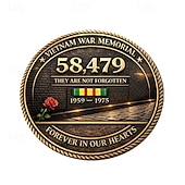 cheap U.S. 250th Anniversary-U.S. Vietnam War Memorial Commemorative Coin, 1959–1975 Veteran Challenge Coin, Honor Fallen Soldiers, Patriotic Collectible Coin, Durable Metal Display