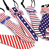 preiswerte 250. Jubiläum-Krawatte mit amerikanischer Flagge für Jungen und Mädchen, patriotisch, vorgebunden, für Kinder, zum 4. Juli, Unabhängigkeitstag, Schuluniform, Party, Parade, Kostümaccessoire, 250. Jahrestag der USA