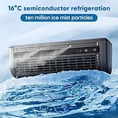 preiswerte Desktop-Lüfter-Wandmontierter Verdunstungsluftkühler, persönlicher Klimaventilator mit Eisnebel für Küche und Haushalt, platzsparender Ventilator mit Luftbefeuchter für Zuhause und Büro, leiser Betrieb