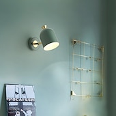 cheap Indoor Wall Lights-Cute Macaron Wall Lamp, 4 Color Options Green/Pink/Blue/Yellow, E27, Adjustable Cylindrical Lampshade, Metal Wall Sconce for Bedroom, Kids Room, Nursery, Living Room, Nordic Modern Decor