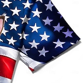  Per uomo Gatto Bandiera degli Stati Uniti 250° anniversario degli Stati Uniti Camicia Camicia Estiva Camicia con Bottoni Manica Corta Patriotico All'aperto Ferie Estate Primavera Collo ripiegato