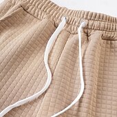 economico Pantaloncini casual-Per uomo Pantaloncini Waffle Shorts Pantaloncini Estivi Shorts da Spiaggia Pantaloncini casual Tasca Elastico in vita Blocco di colori Comodità Traspirante Lunghezza al ginocchio Casuale All'aperto