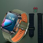 economico Smartwatch-Smartwatch robusto da uomo con torcia, smartwatch militare per attività all'aperto con chiamate Bluetooth, 2 cinturini, monitoraggio del sonno, oltre 100 modalità sportive, orologio fitness