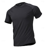 abordables Camisetas casuales de hombre-Hombre Camiseta Camisa manga corta Camiseta superior Manga Corta Cuello Barco Verano Primavera Color sólido Ropa de calle Elegante Básico Secado rápido Delgado Diario Exterior Vacaciones Café
