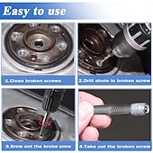 Недорогие Ручные инструменты-Набор из 10 предметов для извлечения сломанных винтов, комплект сверл для удаления сорванных резьбовых соединений, шестигранный хвостовик 1/4 дюйма, инструмент для легкого извлечения поврежденных