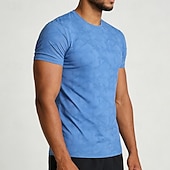 Χαμηλού Κόστους T-shirts και αμάνικα μπλουζάκια για τρέξιμο-Ανδρικά Μονόχρωμο Tricou de Alergat Μπλούζα συμπίεσης Καλοκαίρι Άνοιξη Κοντομάνικο Γρήγορο Στέγνωμα Ελαφρύ Ύγρανση Γυμναστήριο προπόνηση Ενεργή εκπαίδευση Τρέξιμο Ασκηση Θαλασσί Μαύρο Ανοικτό Γκρίζο