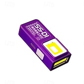 お買い得  懐中電灯-ミニCOB LED懐中電灯、USB-C充電式、クリップマグネット付きポータブル作業灯、EDCキャンプウォーキングポケットランプ、緊急キャンプホーム用