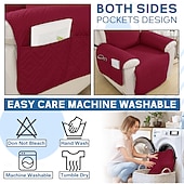 billige Reclinerdeksel-Vanntett sofatrekk for kjæledyr, lenestoltrekk til kjæledyr, sklisikkert sofatrekk, slitesterkt, vaskbart møbeltrekk for hunder og katter, alle årstider