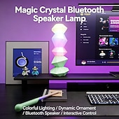 voordelige Nursery Night Lights-Magic Crystal Bluetooth-luidspreker met afstandsbediening en RGB-sfeerverlichting. &amp;Draaifunctie, aanraakbediening, Bluetooth 5.3, draagbaar woonaccessoire, cadeau voor tieners en volwassenen