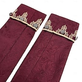 abordables Ropa de calle-Medieval Renacimiento Abrigo Larga Príncipe Caballero Noble Bordado Disfraz Hombre Real Víspera de Todos los Santos Carnaval Feria del Renacimiento LARP Adulto Chaqueta Todas las Temporadas