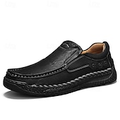 economico Scarpe Casual Slip-On-Mocassini casual da uomo marroni, cuciti a mano, comodi da indossare tutti i giorni, per viaggiare, guidare, per l'ufficio, per il fine settimana e per uno stile casual elegante e rilassato.