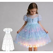 baratos Fantasias para meninas-Princesa Animal Vestidos Traje Cosplay Roupa Filme Estilo bonito Tutus Led acende for Para Meninas Crianças Baile de Máscaras Diário Festa Comic Con