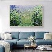 cheap Floral/Botanical Paintings-Mintura Handmade Textured Flower Oil Paintings On Canvas Wall Art Decoration Modern Abstract Pictures For Home Hotel Decor Rolled Frameless Unstretched Painting