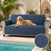 رخيصةأون غطاء أريكة-أغطية أريكة مقاومة للماء بنسبة 100% للكلاب والحيوانات الأليفة، غطاء أريكة، غطاء كرسي متكئ، غطاء أريكة أحمر عنابي، غطاء أريكة غير قابل للانزلاق لـ 1/2/3/4 وسادة أريكة متكئة، واقي أثاث