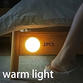 economico Illuminazione d'Ambiente-2 luci notturne con sensore di movimento, luci notturne a LED ricaricabili con batteria a lunga durata, luci da parete magnetiche wireless per armadi, scale, corridoi, camere da letto, illuminazione