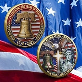 economico 250° Anniversario degli Stati Uniti-Moneta commemorativa del 250° anniversario degli Stati Uniti, moneta patriottica da collezione con campana della libertà e aquila. &amp;Moneta commemorativa del cinquantesimo anniversario con design della