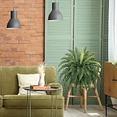 economico Piante e Verde Artificiale-Cespuglio artificiale di felce di Boston da 89 cm, grande, resistente ai raggi UV, dall'aspetto realistico, con 38 fronde naturali, ideale per decorazioni interne ed esterne, patio, veranda, giardino, matrimoni e ufficio.