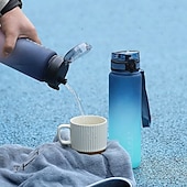 cheap Water Bottles-650ML Large Capacity Sports Water Bottle Leak Proof Colorful Plastic Cup Drinking Outdoor Travel Portable Gym Fitness Jugs Durable PC Material for Cycling, Running &amp; Fitness