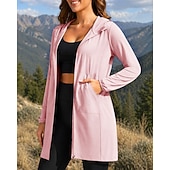 baratos Casacos impermeáveis-Mulheres Jaqueta Corta-Vento Jaqueta Softshell Jaqueta de Trilha Ao ar livre Proteção Solar Secagem Rápida Leve Respirável Roupas de caminhada Roupas de caminhada Verão Primavera Jaqueta Alpinismo