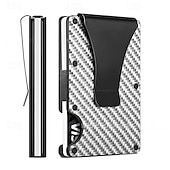 billiga korthållare &amp; fodral-Kreditkortshållare plånbok Metall Namnkortshållare Ficka Säkerhetsficka för kreditkort för Herr