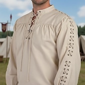 halpa Asusteet-Setti Keskiaika Renessanssi Aseet ja haarniskat Asut Hieno puku Soturi Viikingit Naamiaispuku Miesten Viikinki Halloween Karnevaali Suoritus LARP Ren Faire Aikuisten Kesä Kevät Kaikki vuodenajat