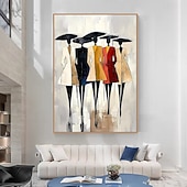 cheap People Paintings-Mintura Handmade Figure Oil Paintings On Canvas Wall Art Decoration Modern Abstract Pictures For Home Hotel Decor Rolled Frameless Unstretched Painting