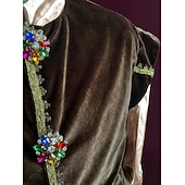 abordables Conjuntos-Medieval Renacimiento Accesorios Príncipe caballero celta Disfraz Hombre Real Víspera de Todos los Santos Carnaval Mascarada Rendimiento LARP Feria Ren Adulto Disfraz