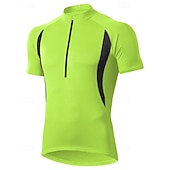 Недорогие Мужские джерси-Муж. Велокофты Лоскутный узор С короткими рукавами Велоспорт Джерси Верхняя часть с 3 задними карманами Устойчивость к УФ Быстровысыхающий Задний карман Впитывает пот и влагу Виды спорта