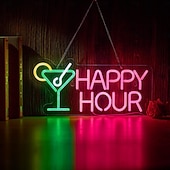 levne Dekorativní světla-Neonový LED nápis pro koktejlový bar, nastavitelný jas napájený přes USB, svítící párty světlo pro vnitřní bary, restaurace, hospody, salónky, domácí bary, noční kluby, jídelny, párty a ambientní