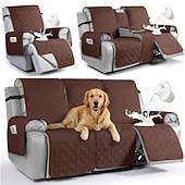 cheap Recliner Cover-Waterproof Recliner Couch Covers for Pets, Sofa Covers  Washable Reclining Sofa Cover Non-Slip Furniture Protector with Elastic Straps Pocket for Dogs