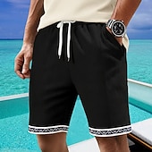 economico Pantaloncini casual-Per uomo Pantaloncini Waffle Shorts Pantaloncini Estivi Shorts da Spiaggia Pantaloncini casual Tasca Elastico in vita Semplice Testurizzato Comodità Traspirante Corto Casuale All'aperto Spiaggia