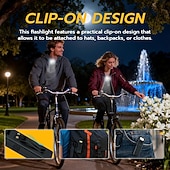 ieftine Lanterne-Lanternă magnetică de lucru, lanternă LED portabilă reîncărcabilă rotativă cu design cu clips, lanternă cu 3 moduri de iluminare pentru reparații auto, camping, muncă și urgențe