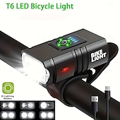 tanie latarki taktyczne-Zestaw oświetlenia rowerowego, przednie światło przednie o mocy 1000 lumenów, ładowane przez USB, tylne światło z bezprzewodowymi kierunkowskazami, wodoodporne, wysokiej jasności diody LED do rowerów