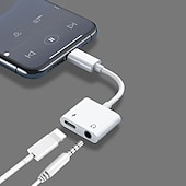 billiga Mobiltelefon kablar-2-pack 2-i-1 lightning till 3,5 mm hörlursuttagsadapter &amp;laddare, iPhone-splitter aux-ljuddongel kompatibel med iPhone 14 13 12 11 se