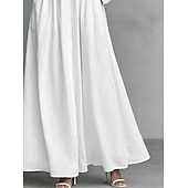  Pentru femei Rochie Maxi Rochii Tip Cămașă Rochie albă Rochie de absolvire Elegant Modă Modern În aer liber Vacanță Ieșire Fit regulat Simplu Manșon Lung Gât Înalt Albastru piscină Negru Alb Roz