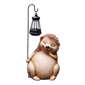 billige Landskapslys-Solcelledrevet pinnsvinlampe til plen, dekorasjonslampe for utendørs gårdsplass, imitert dyreharpiksformet lampe, festivalfestlampe 1 stk.