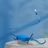 economico Cavetti per cellulari-Confezione da 2 cavi di ricarica retrattili 3 in 1 con supporto per telefono, cavo di ricarica multi USB per iPhone, tipo C, micro USB, colori macaron, cavo di ricarica da viaggio portatile