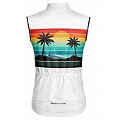 preiswerte Herrenjacken &amp; Gilets-Herren Fahrradweste Radtrikot Geometrisch Lustig Ärmellos Fahhrad Weste / Gilet Trikot Weste mit 3 Gesäßtaschen Schnelltrocknend Rückentasche Feuchtigkeitsableitend Atmungsaktiv Sport Weiß Bekleidung