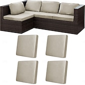 رخيصةأون غطاء وسائد الفناء-4 أغطية وسائد قابلة للتمدد للفناء، بديل لأغطية الأرائك الخارجية، أريكة خارجية &amp;أغطية للأرائك، وأغطية للوسائد لأثاث الفناء، وواقيات أثاث قابلة للغسل وإعادة الاستخدام