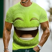 abordables Camisetas 3D-Hombre Emoticones divertidos Camiseta Manga Corta Camiseta Impresión 3D Cuello Barco Camisa Moda Exagerado Casual Diario Calle Azul Piscina Amarillo Morado Verano Primavera Ropa S M L XL XXL XXXL