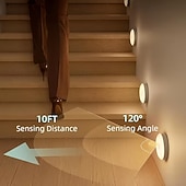 economico Illuminazione d'Ambiente-2 luci notturne con sensore di movimento, luci notturne a LED ricaricabili con batteria a lunga durata, luci da parete magnetiche wireless per armadi, scale, corridoi, camere da letto, illuminazione