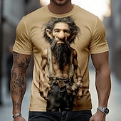 abordables T-shirts 3D-Homme A Ombre Vieil Homme T-shirt Manche Courte T-shirt Impression 3D Col ras du cou Chemise Drôle Occasionnel Quotidien Rue Bleu Noir Rouge Été Printemps Vêtement Tenue S M L XL 2XL 3XL