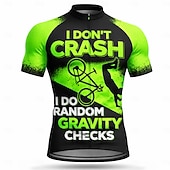 זול חולצות גברים-גברים חולצת ג'רסי לרכיבה גיאומטרי אופנייים דמות וסלוגן שרוולים קצרים אופנייים ג'רזי צמרות עם 3 כיסים אחוריים עמידות UV ייבוש מהיר עם כיסים רוכסן קדמי ספורט שחור צהוב כחול רויאל ביגוד