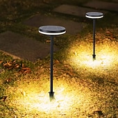 preiswerte Bodenlichter-1er-Pack Solar-Wegeleuchten für den Außenbereich, hellere, wasserdichte Solarleuchten für den Außenbereich, Wegeleuchte mit größerem Panel, automatische Ein-/Ausschaltfunktion für Einfahrt, Terrasse, Gartenweg und Rasen