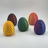 رخيصةأون تماثيل-بيضة تململ مطبوعة بتقنية ثلاثية الأبعاد، لعبة انزلاقية لتخفيف التوتر، بيضة تململ ملتوية لعيد الفصح للبالغين، ألعاب تململ صغيرة منزلقة لحشو سلال عيد الفصح، أحجية دوارة لتخفيف التوتر